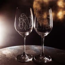 【命中注定遇見你對杯】 客定 In love 高腳杯 手工雕圖/免費刻字