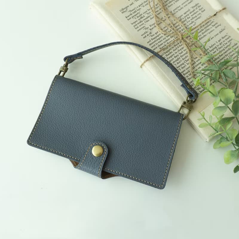 ストラップ ループ 【 シュリンクレザー 】 本革 レザー 手提げ ベージュ ナチュラル FS03K