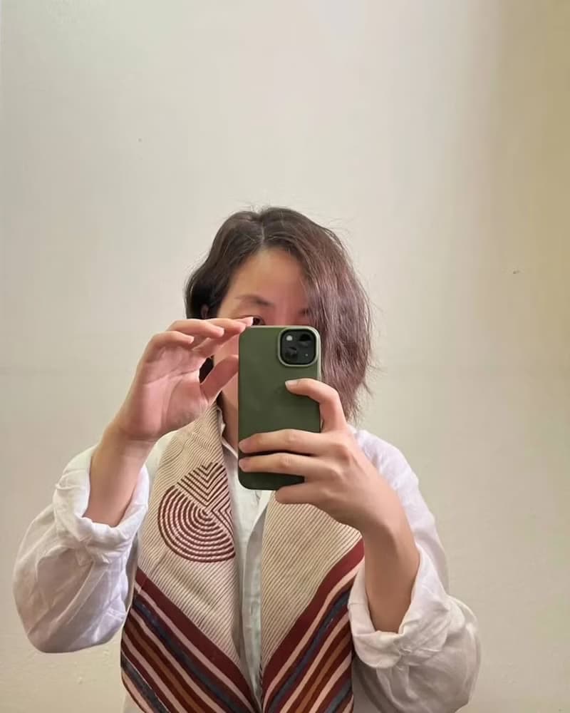 100x100 cm. Hand-block Printed Scarf