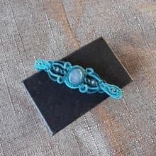 230625 Macrame 南美蠟線 海藍寶 手鍊