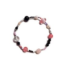 Black Pink Natural Stone Bracelet 012