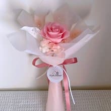 【節日花束/接單訂製】單朵永生玫瑰花束/中