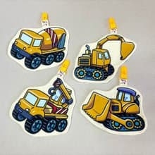 工程車系列 | 造型手帕巾 | 吊車 | 挖土機 | 堆土機 | 水泥車車