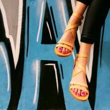 Greek Sandals Genuine Leather Womens Platform Summer Shoes Easy on-off