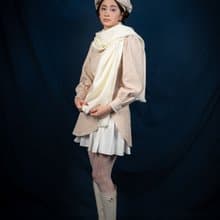 羊毛圍巾 (米白/卡其/粉/灰)