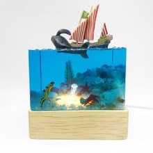 環氧樹脂工藝品/迷你海洋景觀/海底世界滴膠海洋擺件小夜燈