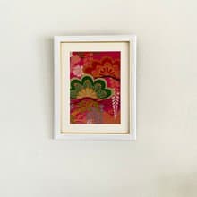 額装025　刺繍着物 松 和モダン 和風インテリア プレゼント 結婚祝 新築祝 長寿祝 縁起物 額装インテリア