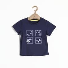 【出清優惠】印花刺繡棉T  藏青/白