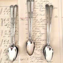 Antique 1930年代Florentine 鍍銀長湯匙/茶匙/攪拌匙 單支