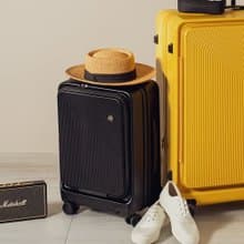 Dreamin 20吋前開式行李箱/登機箱-曜石黑 旅遊必備