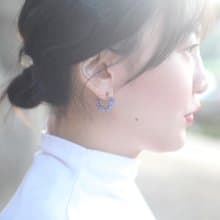 HappyCircle1.5cm │坦桑石裙襬款 天然石 生日 禮物 藍紫色 夢幻