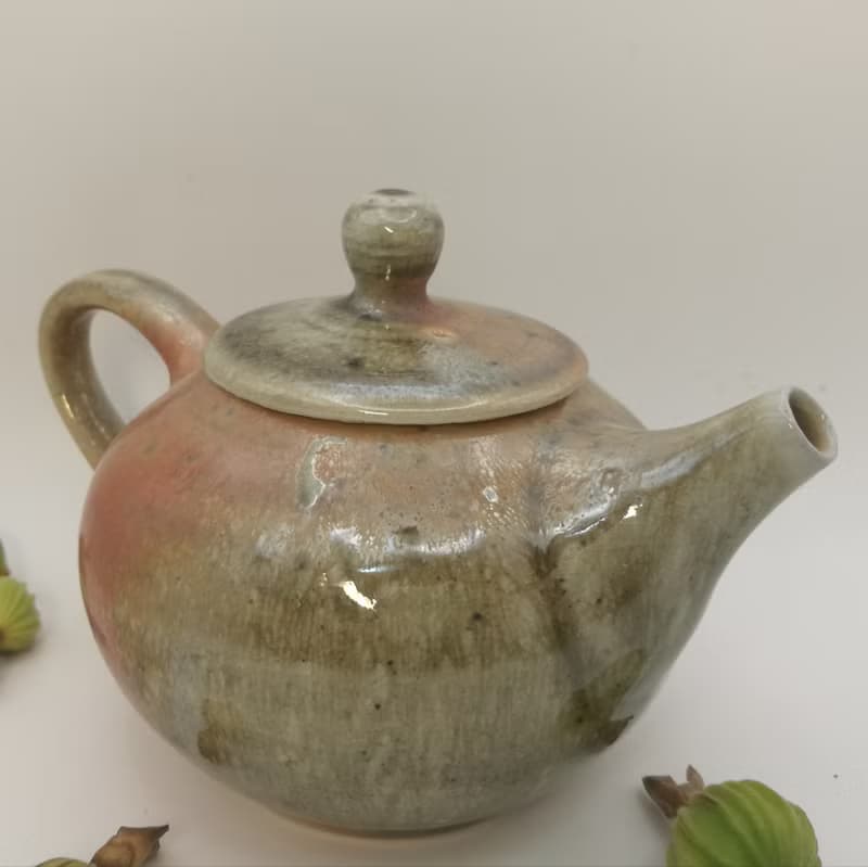 手拉胚柴燒茶壼自然落灰火吻印記個性商品最佳禮物紀念品