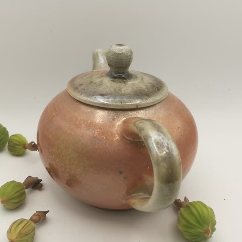 手拉胚柴燒茶壼自然落灰火吻印記個性商品最佳禮物紀念品