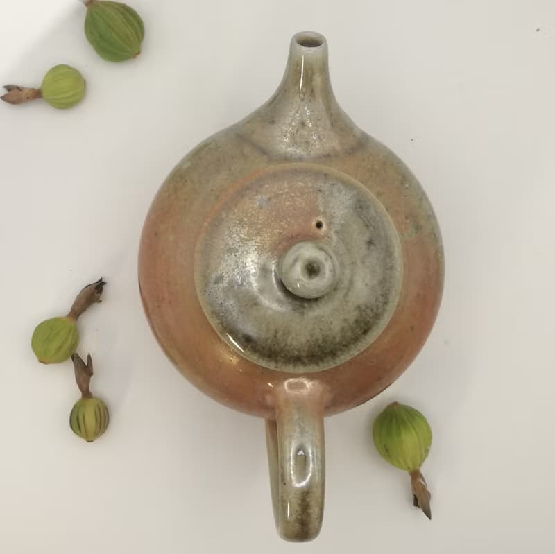 手拉胚柴燒茶壼自然落灰火吻印記個性商品最佳禮物紀念品