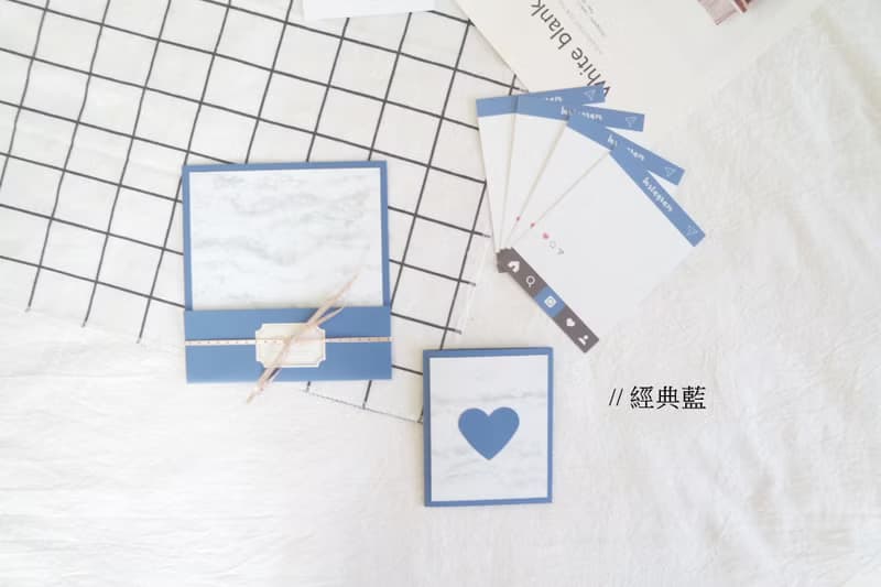 現貨 / 質感大理石信封式手工卡片－Instagram 造型收納小卡 / IG