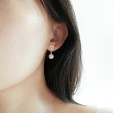 【快速出貨】La Rose 天然淡水養殖珍珠耳環 8mm珍珠 經典玫瑰系