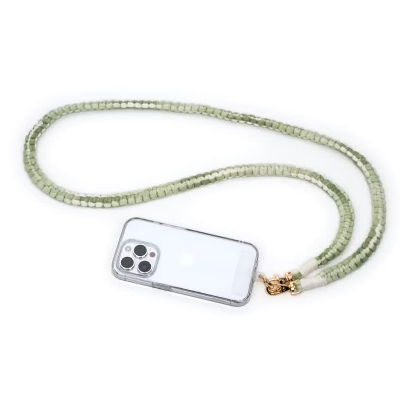 【新產品】漸變色手工編織系列手機掛繩 / 包包背帶 | 漸變綠色