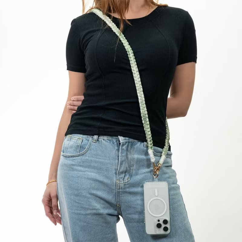【新產品】漸變色手工編織系列手機掛繩 / 包包背帶 | 漸變綠色