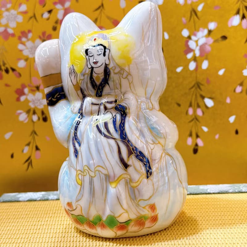 【慈耀福心】日本清水燒招財貓 | 仫繪 - 觀音菩薩