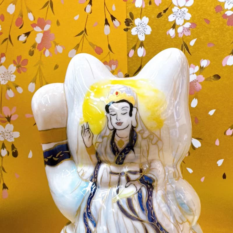 【慈耀福心】日本清水燒招財貓 | 仫繪 - 觀音菩薩