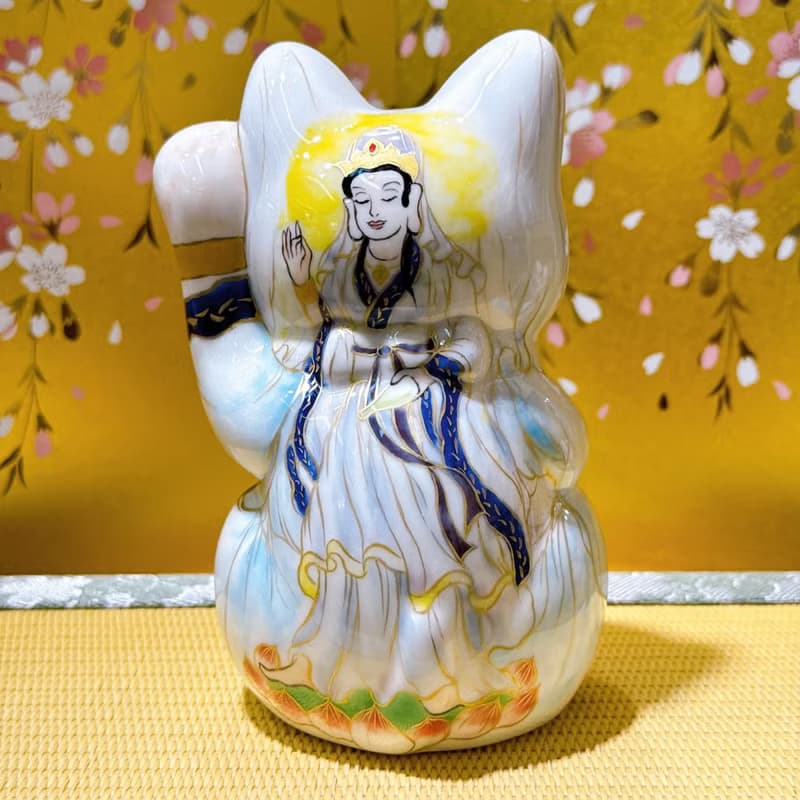 【慈耀福心】日本清水燒招財貓 | 仫繪 - 觀音菩薩