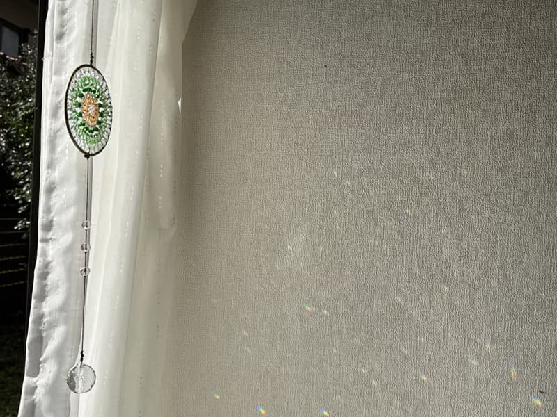 光の癒しアート・グリーン光の曼荼羅サンキャッチャー