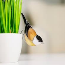 彩繪玻璃雛鳥捕鳥器 花盆裝飾 母親節禮物 植物