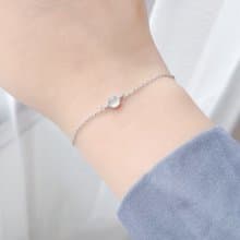 葡萄石925純銀杯子蛋糕手鍊