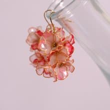 //繁花// 赤花藤 - / 現貨 / 垂墜.短版.存在感 耳環