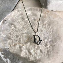 【 日本直送　名牌中古包 】Christian Dior クリスチャン ディオール ネックレス シルバー ロゴ vintage ヴィンテージ  3ym4wx