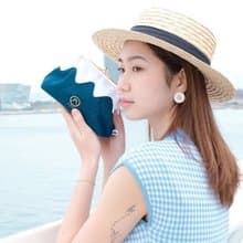 自家製富士山口金袋 - 深藍色  【 情人節 生日 】