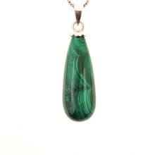 孔雀石吊墜項鍊-1 ( Malachite Necklace-1 )