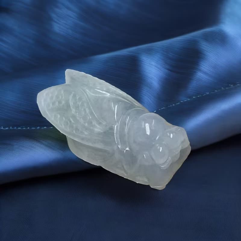 冰種翡翠蟬 | 天然緬甸玉A貨翡翠 | 送禮
