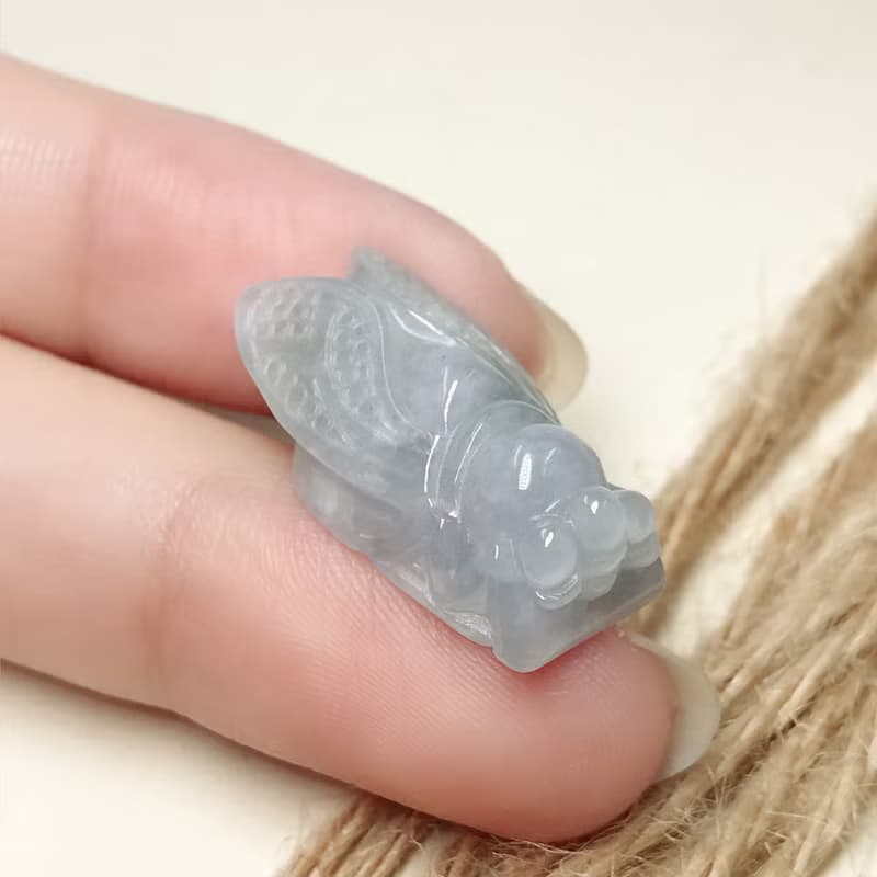 冰種翡翠蟬 | 天然緬甸玉A貨翡翠 | 送禮
