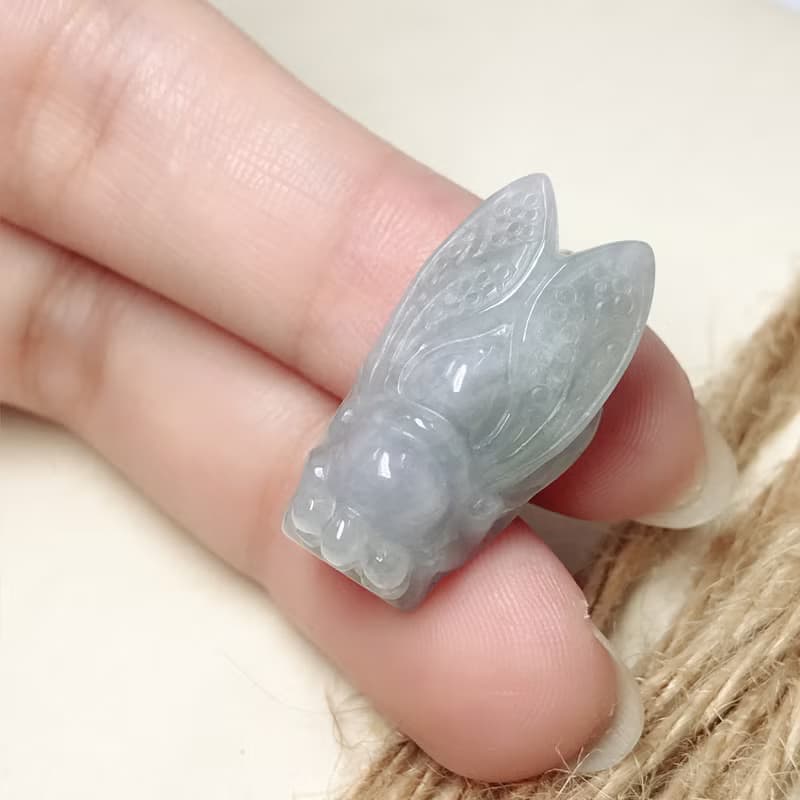 冰種翡翠蟬 | 天然緬甸玉A貨翡翠 | 送禮