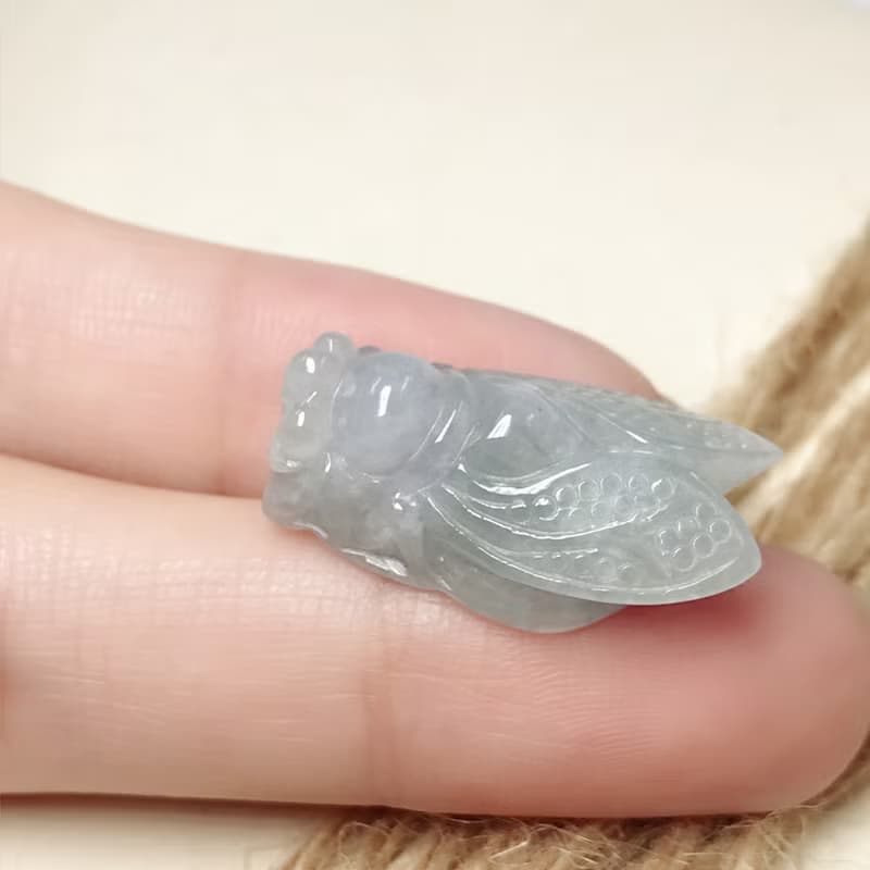冰種翡翠蟬 | 天然緬甸玉A貨翡翠 | 送禮