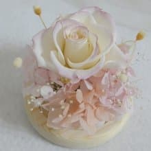 情人節禮物花束永生玫瑰玻璃盅罩紫愛你 結婚捧花永生乾燥花情人