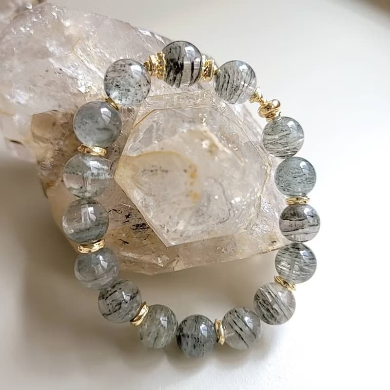 招財事業智慧表達/幻影藍幽靈灰藍幽靈手鍊