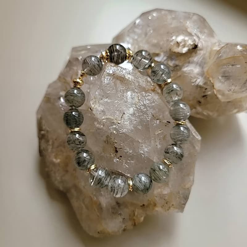 招財事業智慧表達/幻影藍幽靈灰藍幽靈手鍊