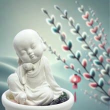 原創Q版公仔 精油擴香 五行水晶礦石淨念吉祥之一念水晶套組