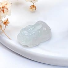 【招財神獸】冰種翡翠貔貅吊飾 | 天然緬甸玉翡翠A貨|送禮