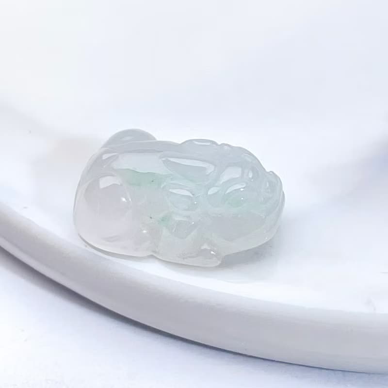 【招財神獸】冰種翡翠貔貅吊飾 | 天然緬甸玉翡翠A貨|送禮