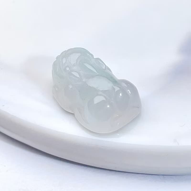 【招財神獸】冰種翡翠貔貅吊飾 | 天然緬甸玉翡翠A貨|送禮