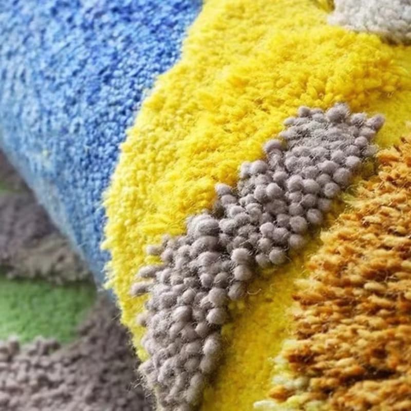 北歐風 手作紐西蘭羊毛地毯 綠洲 客廳茶几臥室床邊地墊 家居裝飾