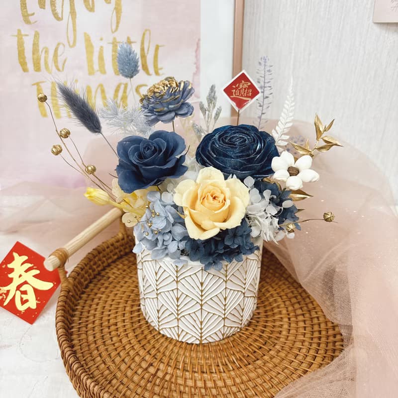【香氛盆花】擴香永生盆花 開幕盆花 春聯 乾燥花 情人節