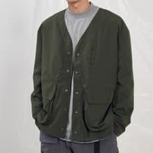 立體口袋開襟外套 3D Pocket Jacket/無領款式/防潑水材質/機能