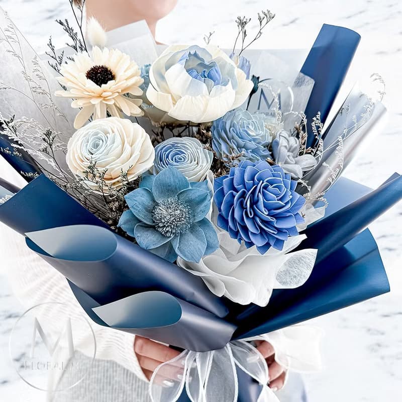 法式海洋之心擴香花束(贈送5ml香氛油)