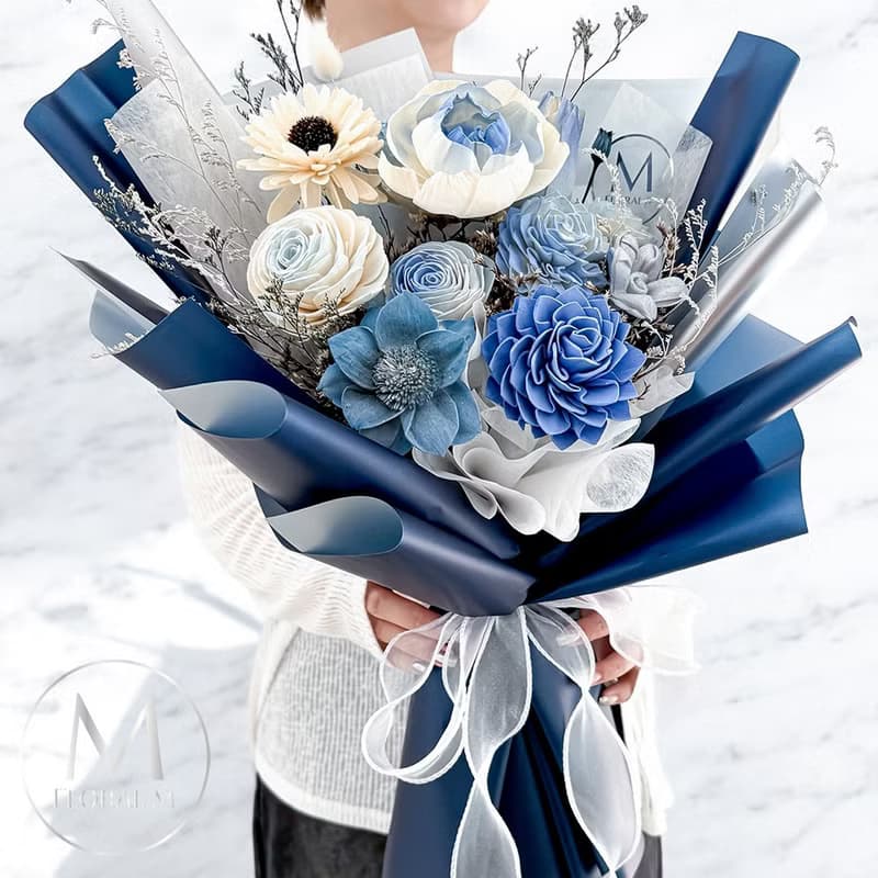 法式海洋之心擴香花束(贈送5ml香氛油)