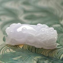 【招財神獸】冰種翡翠精雕三毛貔貅 | 天然緬甸玉翡翠A貨 | 送禮