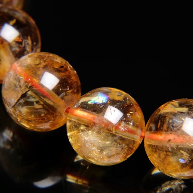 黃晶│財富之石 稀有 天然黃水晶 水晶手鍊 開運招財 正能量 禮物